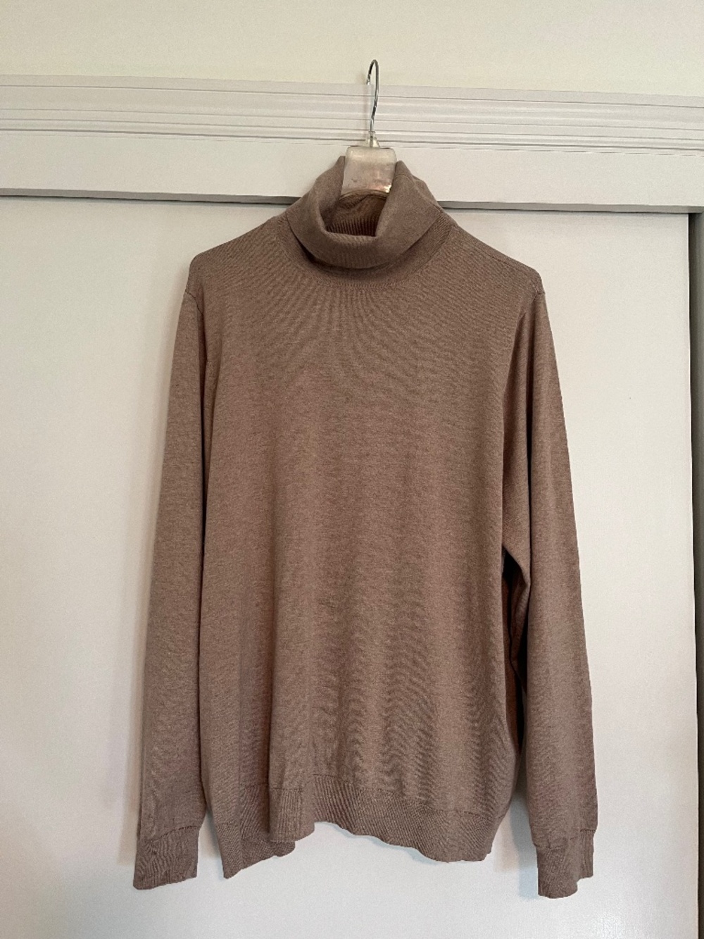 Lauren Ralph Lauren 2X Silk Blend Taupe Turtleneck Sweater